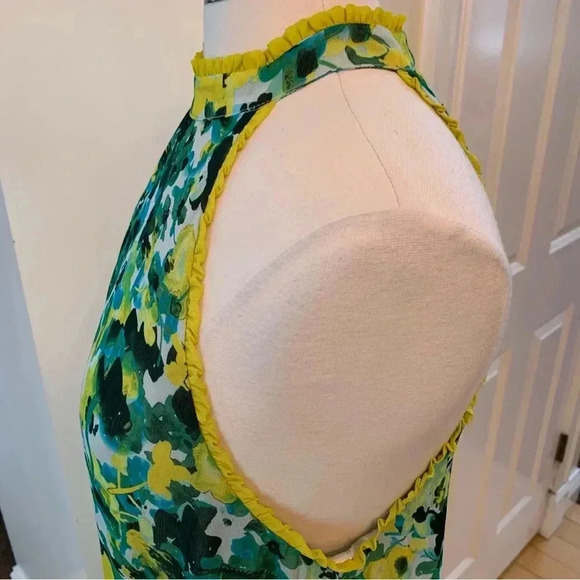 HOUSE OF HARLOW x Revolve Novia Maxi Dress Large Kelly Green & Yellow Floral - Picture 7 of 13